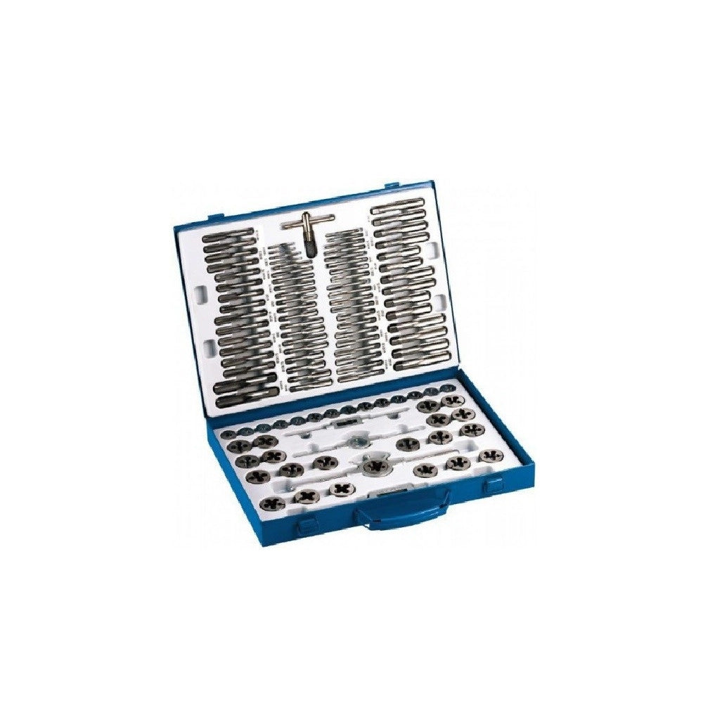 Trade Shop - Filiera 110 Pezzi Set Filiere Per Filettatura Kit Completo Di Maschi -