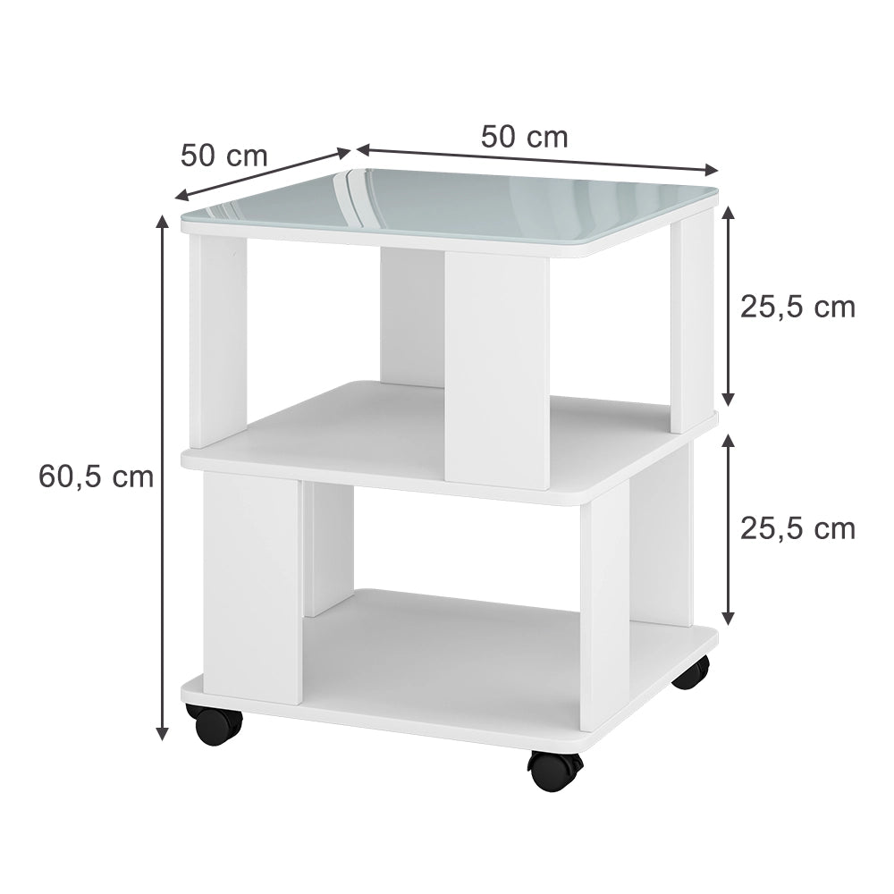 Vicco Tavolino Bianco 50 x 50 cm