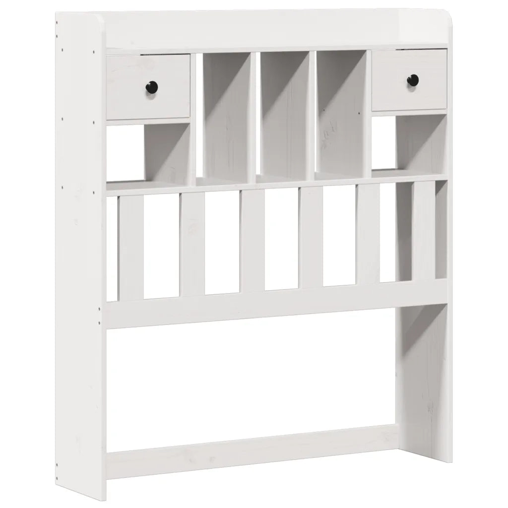 Letto Libreria senza Materasso Bianco 90x190 cm Massello Pino 3322931