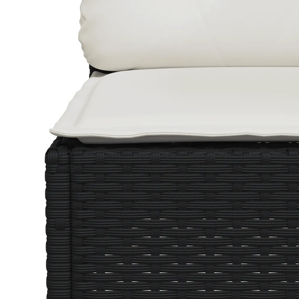 Set Divani da Giardino con Cuscini 7pz Nero Polyrattan 3261935