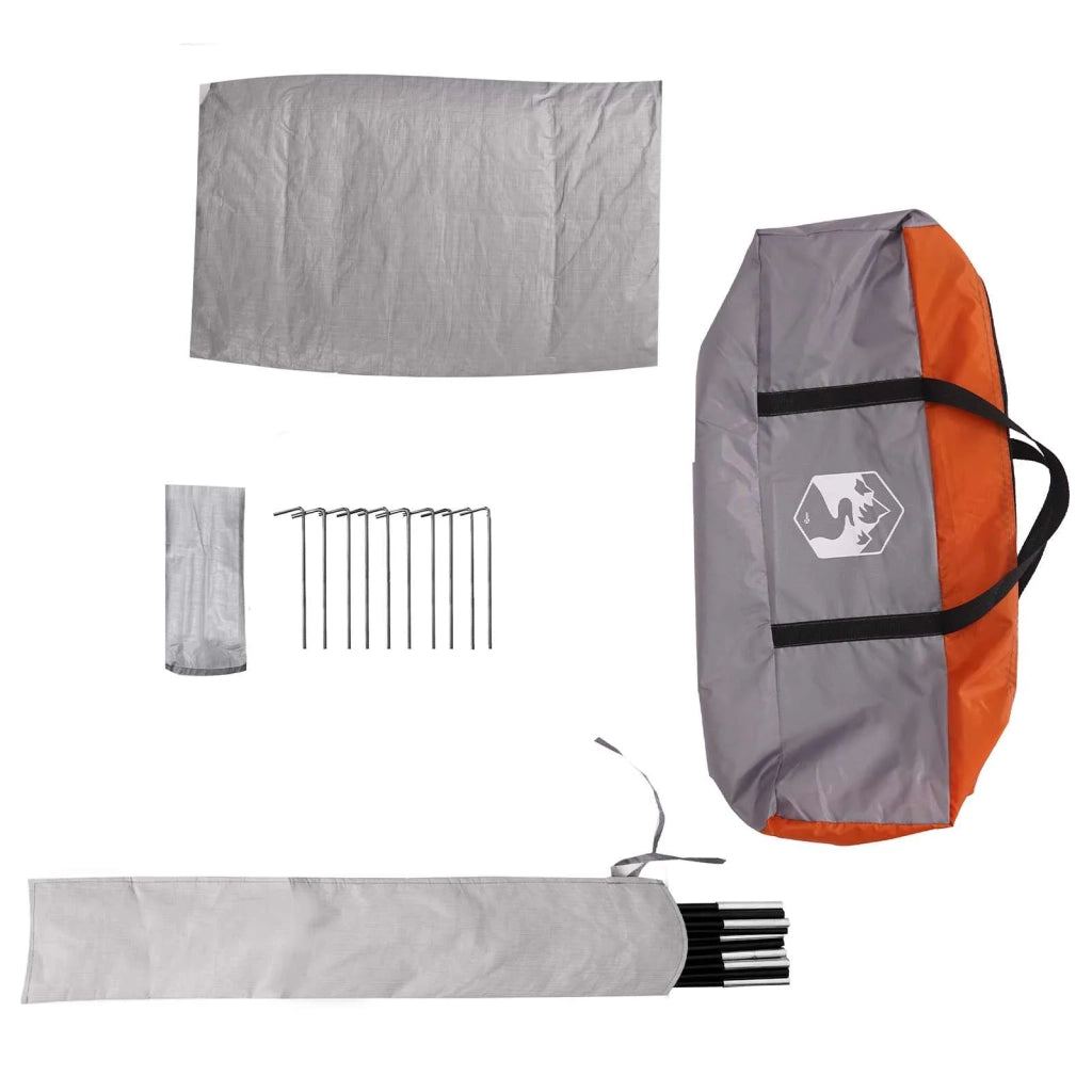 Tenda Toilette Grigio e arancione 10 persone 42017450