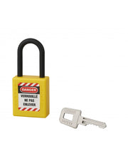 Lucchetto con arco in nylon Ø 6 x 38 mm, giallo – THIRARD
