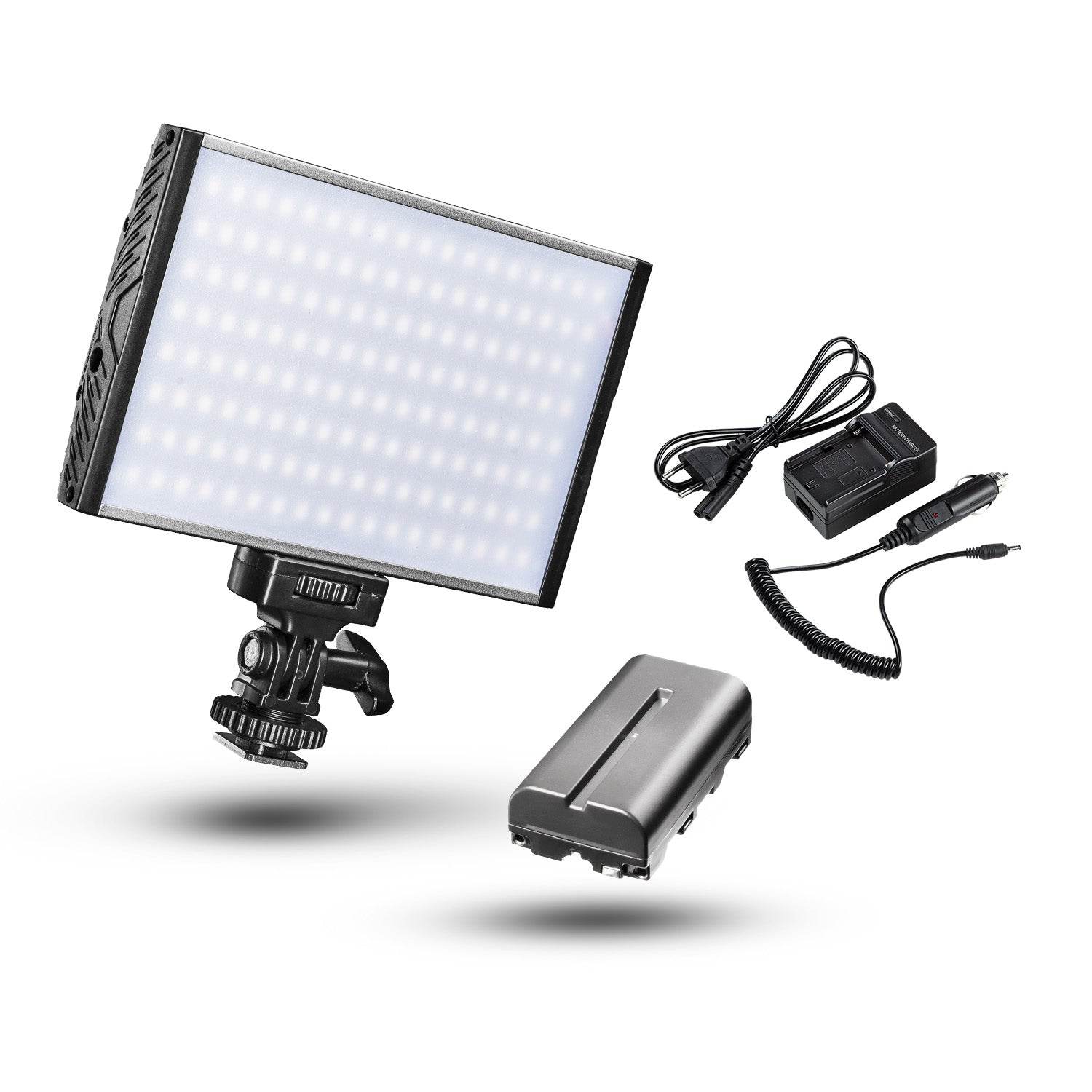 LED Niova 150 Bi Color Luce fotografica per video con batteria inclusa, lampada on-camera 15 W, temperatura colore regolabile 3200-566 K, dimmerabile