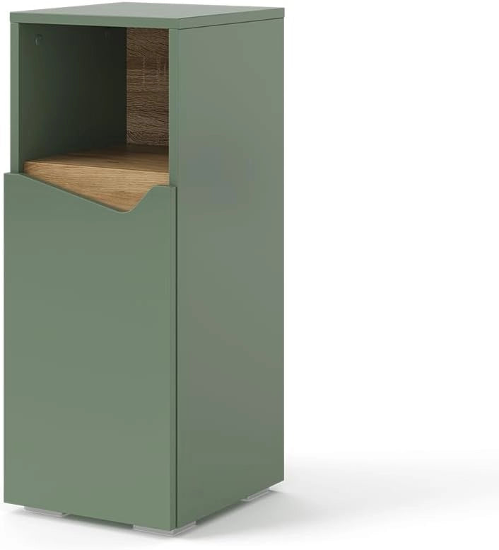 "Marelle, Verde/Artigianale, 30 x 74.5 cm con porta e vano aperto