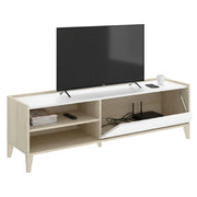 Woodland, Mobile Porta tv Modulabile, 43x155x50h cm Bianco