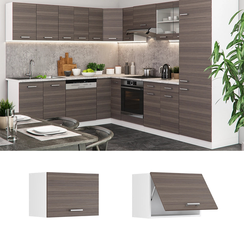 Vicco Pensile da cucina Grigio 60 cm Piatto