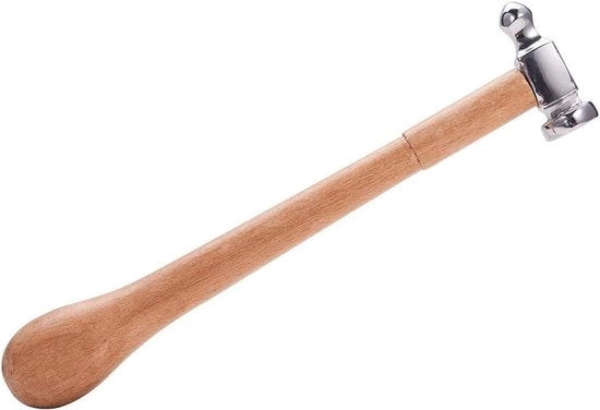 Hammer per gioielliere - Manico confortevole - Realizzato a mano - Lunghezza 25 cm - Larghezza 5,7 cm - Adatto per la creazione di gioielli - Modello in legno di noce