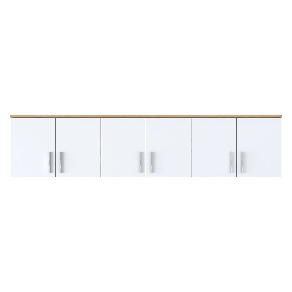Arazzo, Mobile Pensile 6 Ante, 180x41h cm Marrone Rovere