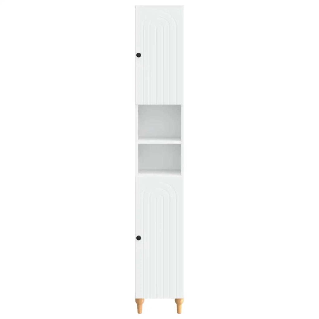 Armadio da Bagno con Ripiano Aperto ALKMAAR Bianco 896155