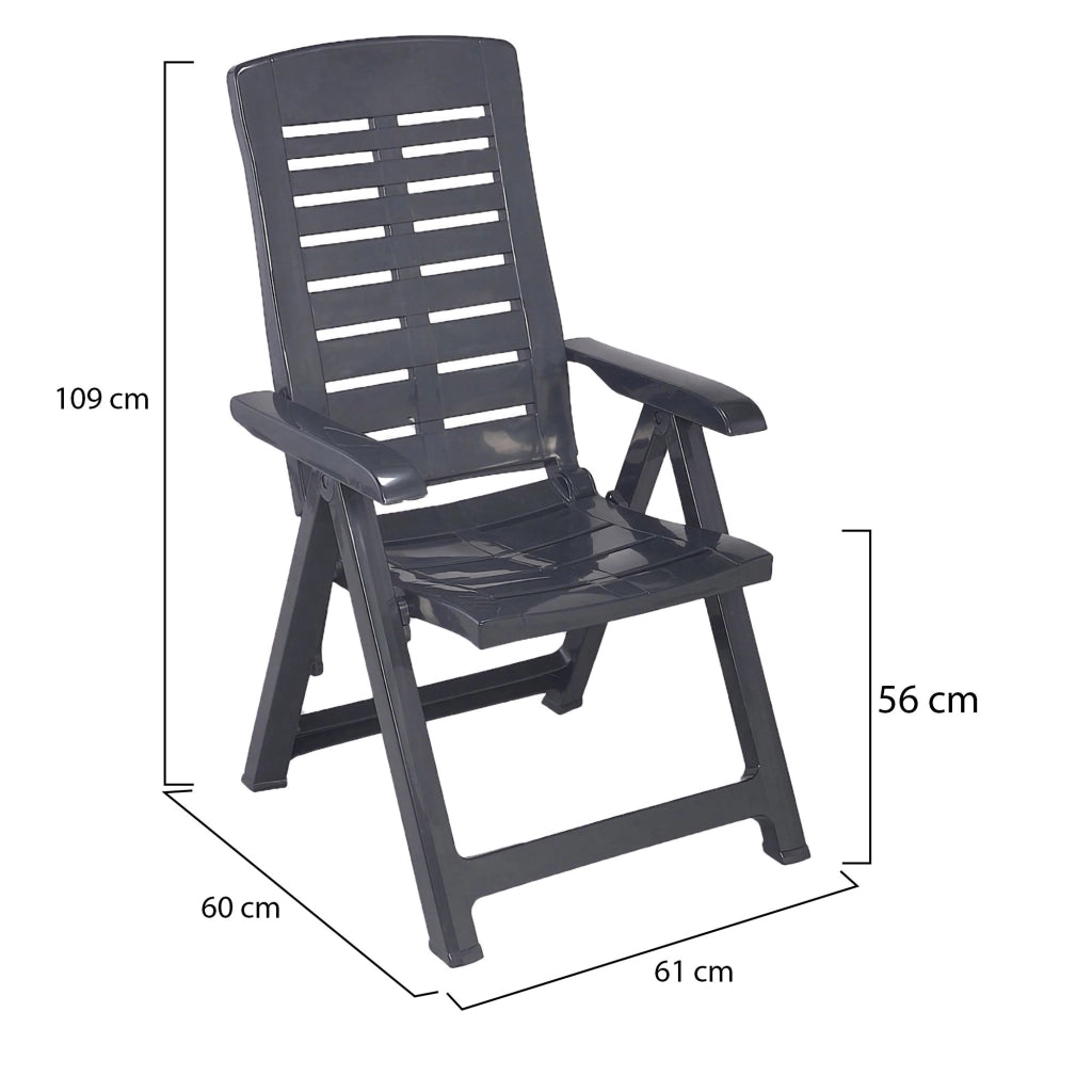 Halsell, Sedia da Esterno una Sedia Made in Italy, Nero Antracite