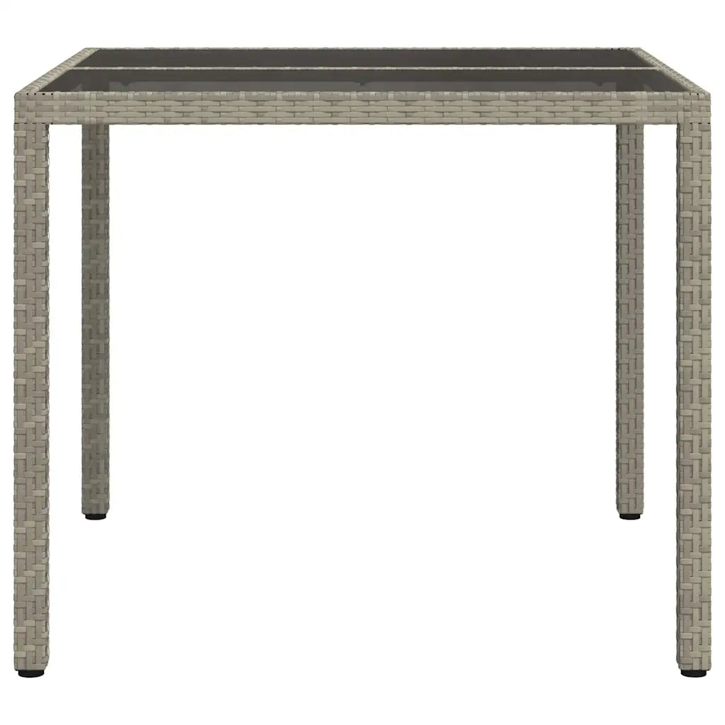 Tavolo da Giardino Grigio 90 x 90 x 75 cm polyrattan 362534