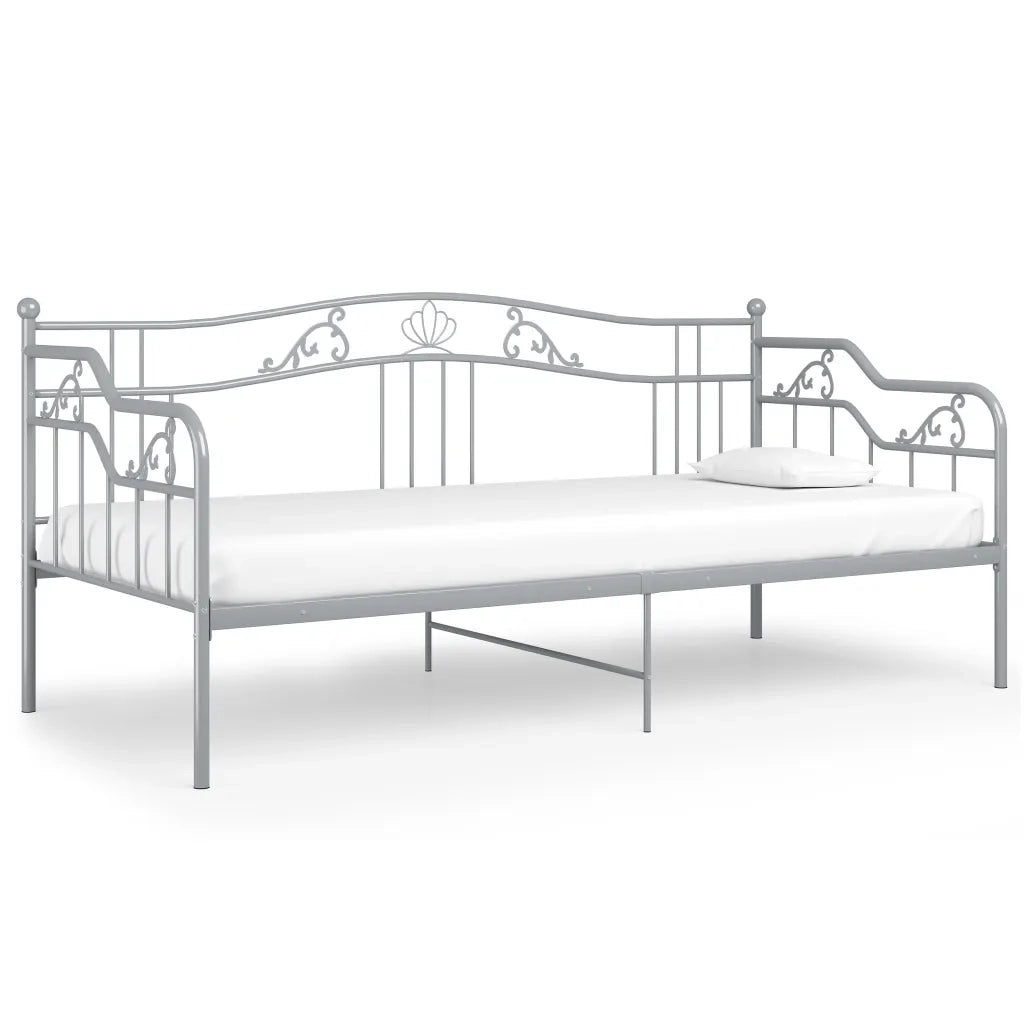 Telaio Divano Letto Grigio in Metallo 90x200 cm 324763