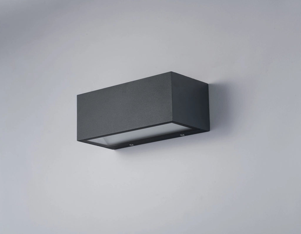 APPLIQUE BIEMISSIONE LED TWIN ANTRACITE 35W 4260LM CCT 3000K / 4000K IP54 30X10,8X12CM
