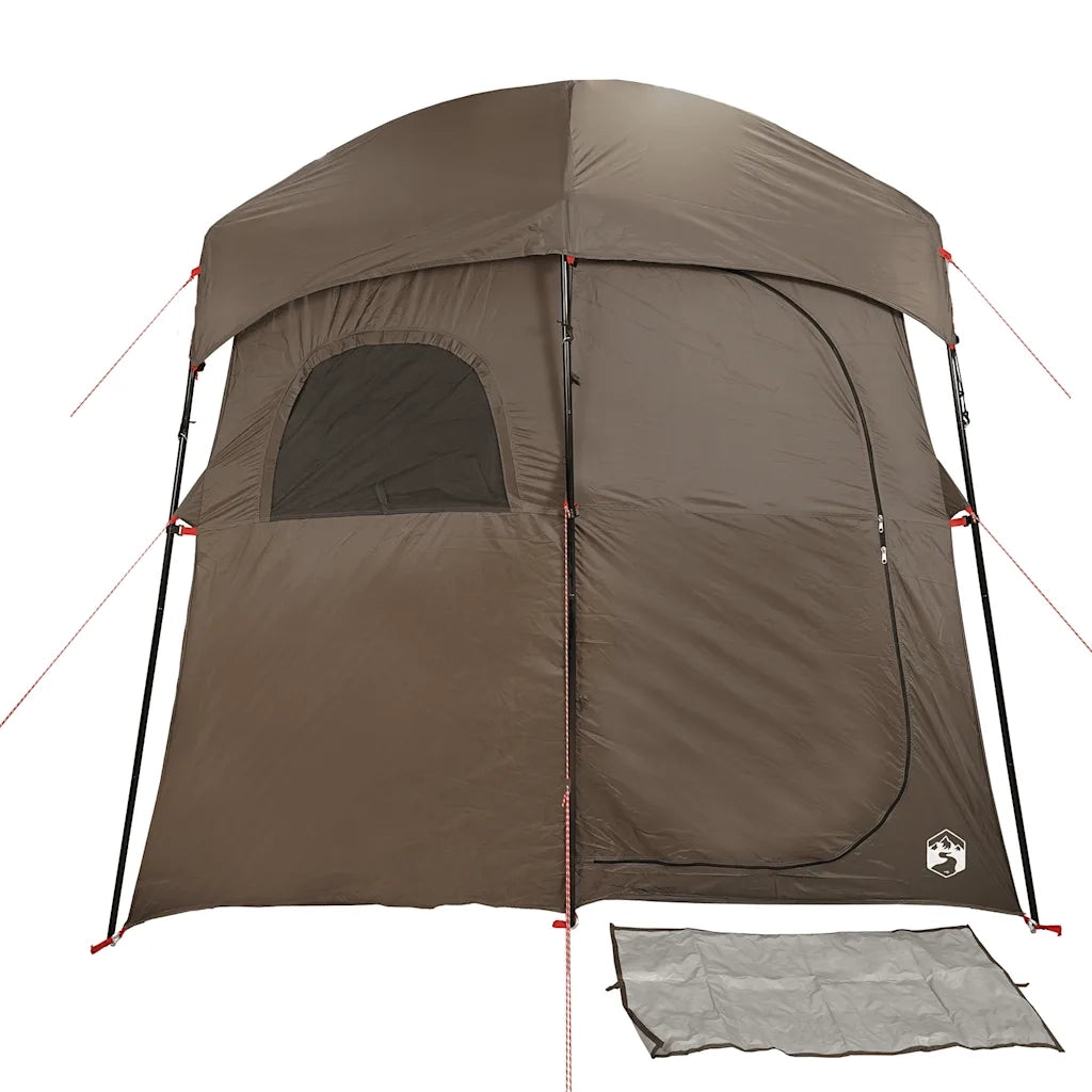 vidaXL Tenda da Doccia per 2 Persone Marrone Impermeabile