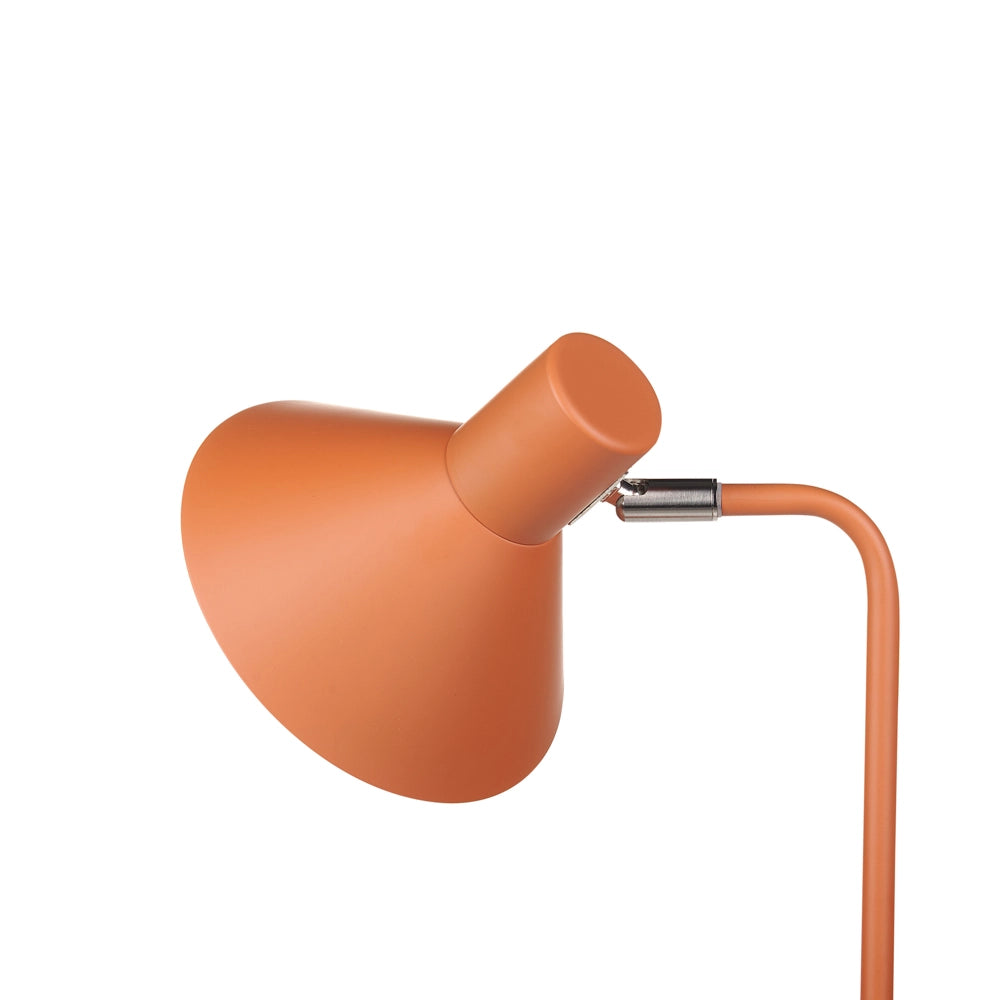 Lampada da Tavolo in Ferro arancione 51 cm Paralume Conico Comodino Luce da Comodino Camera da Letto Soggiorno Moderno