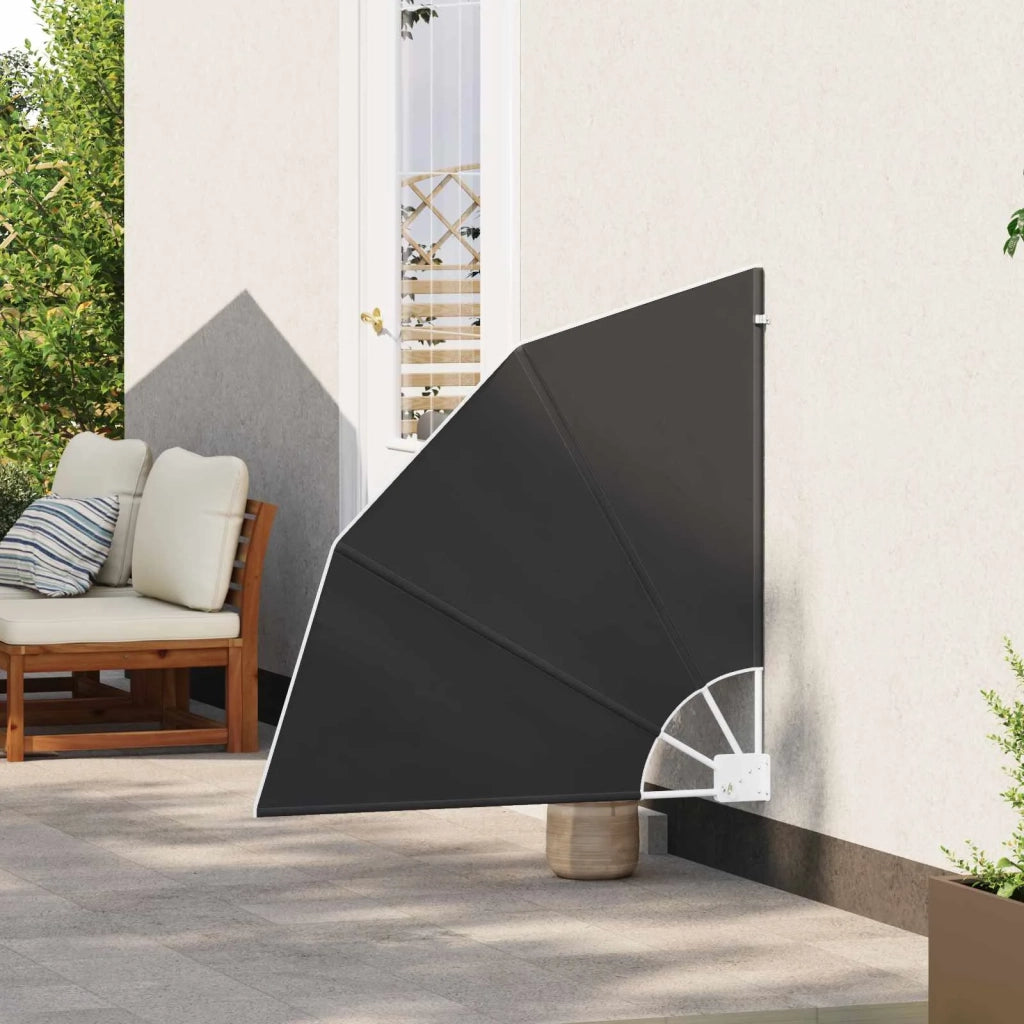 Schermo di Privacy per Balcone 115 x 115 cm Poliestere Nero 42000908