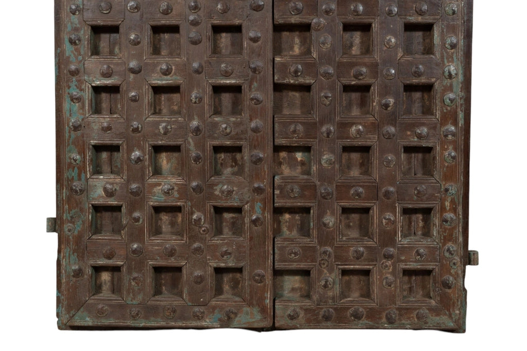 Biscottini Porta portone in legno massello e ferro da interno o da esterno vecchia e antica medievale