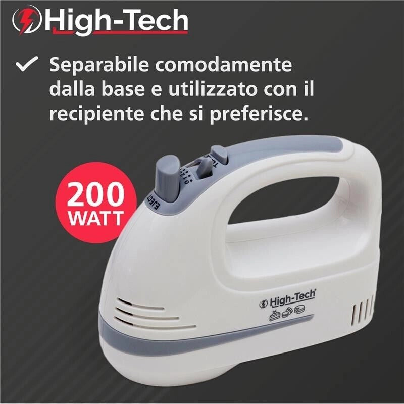 HIGH-TECH MIXER CON CIOTOLA DA 2 LT E POTENZA DA 200 W