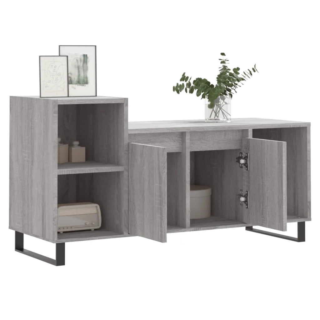 Mobile TV Grigio Sonoma 100x35x55 cm in Legno Multistrato 831330