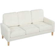 Divano 3 posti in velluto ¨C zephmum ¨C crema 185x79x82