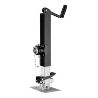 Piede stabilizzatore per rimorchi roulotte, max 900 kg, regolabile in altezza con manovella, con pedale e perno di sicurezza