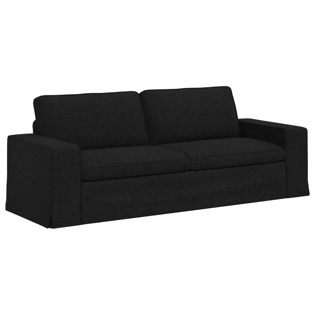 Divano Nero 222 x 80 x 82 cm Tessuto 42024399