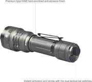 Lampada Tattica Ricaricabile 4900 Lumen con Interruttore Doppio e Funzione Stroboscopica - Ideale per Emergenze