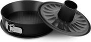 Foglia di raccordo a forma di spring con fondo piatto e fondo a tubo - 26 cm - nero