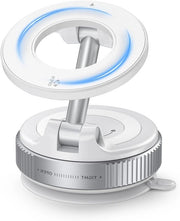 Supporto per Telefono Auto con Magnetismo Premium, Bianco, Maggiore Attrazione, Regolabile 360°, Ideale per Palestra e Specchio