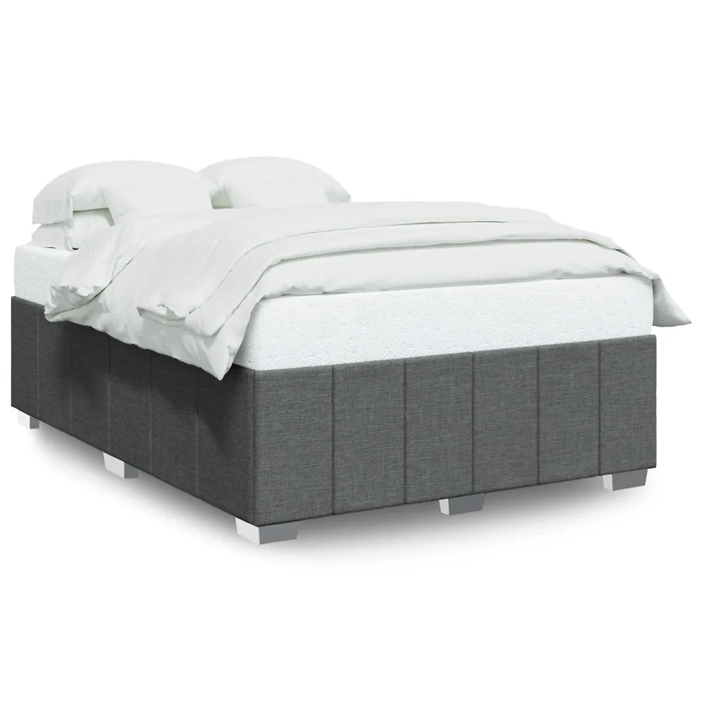 Letto matrimoniale | Letto per adulti | Giroletto senza Materasso Grigio Scuro 140x190 cm Tessuto