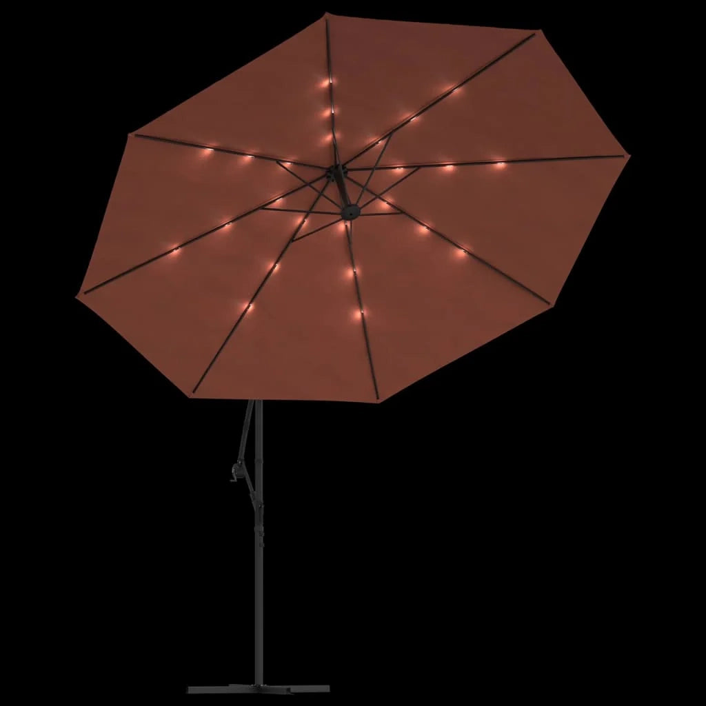 Ombrellone deportato con luci LED terracotta 350 cm 02_0008461