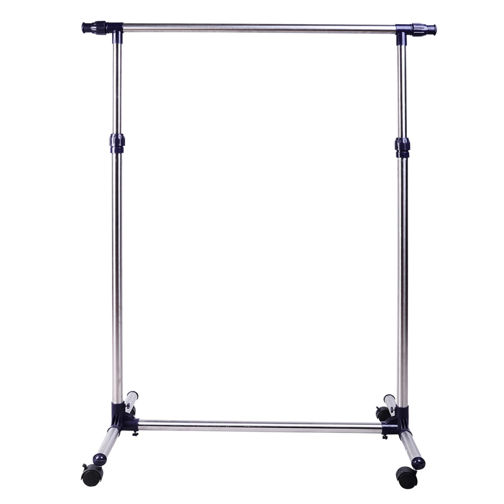Appendiabiti 4 Ruote Regolabile in Acciaio Inox ¨C zephmum ¨C 95x45x170cm