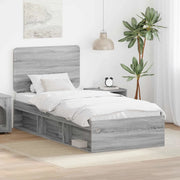 Struttura del letto Grigio Sonoma 100 x 200 cm Pino massello 3412529