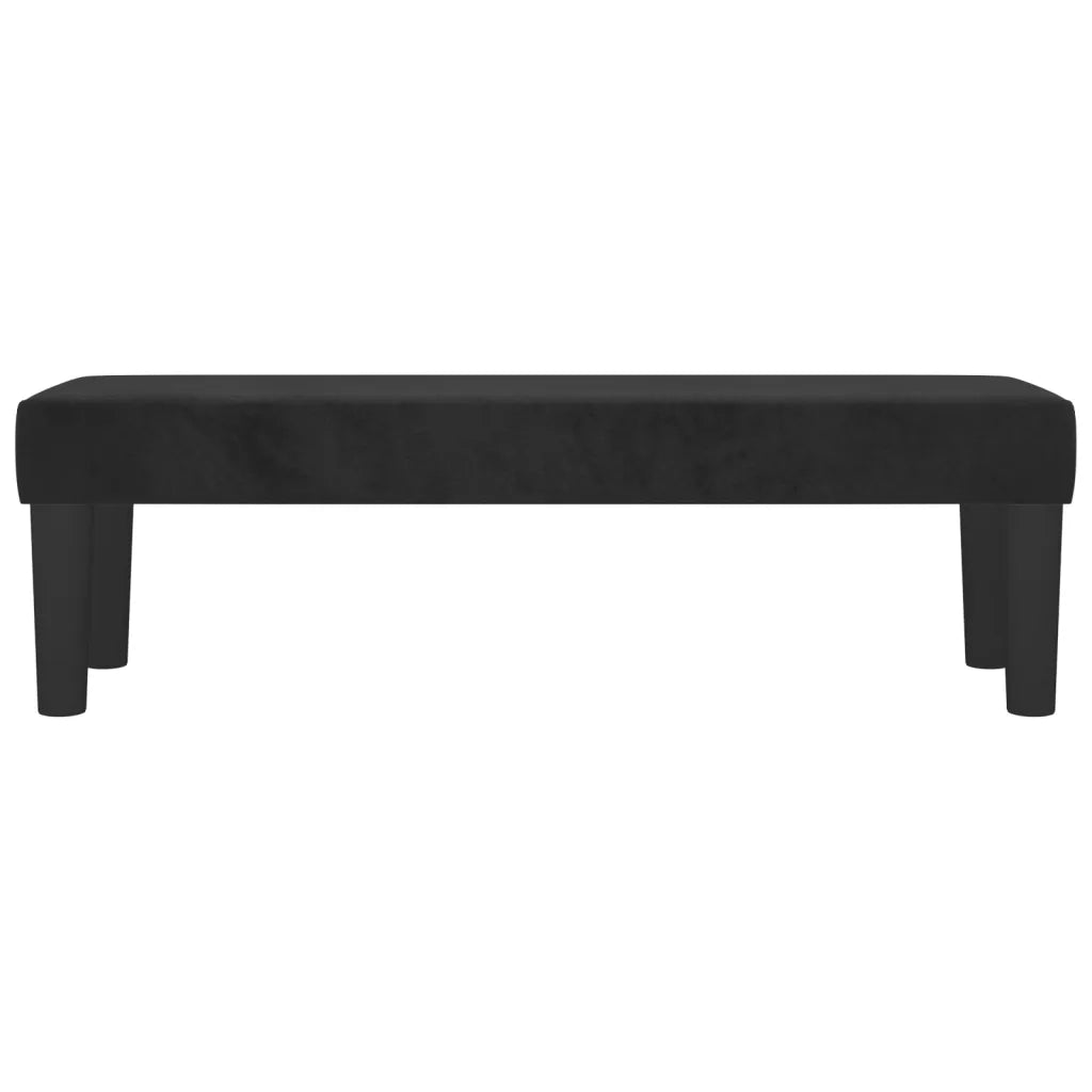 Panca-Sgabello Nera 100x30x30 cm in Velluto