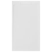Piatto doccia rettangolare 160x90 cm effetto pietra in marmoresina EUPHORIA bianco ATENE
