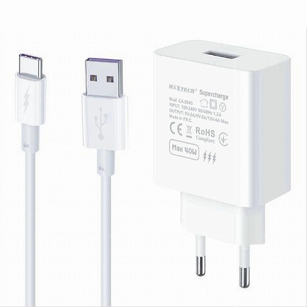 Trade Shop - Kit Caricabatteria Usb Caricatore Cavo Type-c 40w Supercharge Smartphone Ca-s045 -