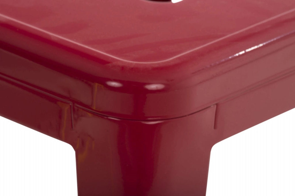 Set 4 Panchetti Impilabili Armin In Metallo rosso