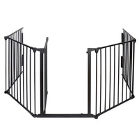 Cancello Cancelletto Protezione Camino Cani e Bambini Recinto Divisorio 3mt Nero