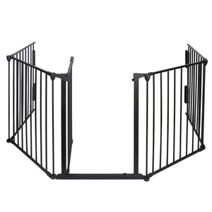 Cancello Cancelletto Protezione Camino Cani e Bambini Recinto Divisorio 3mt Nero