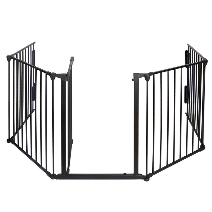 Cancello Cancelletto Protezione Camino Cani e Bambini Recinto Divisorio 3mt Nero