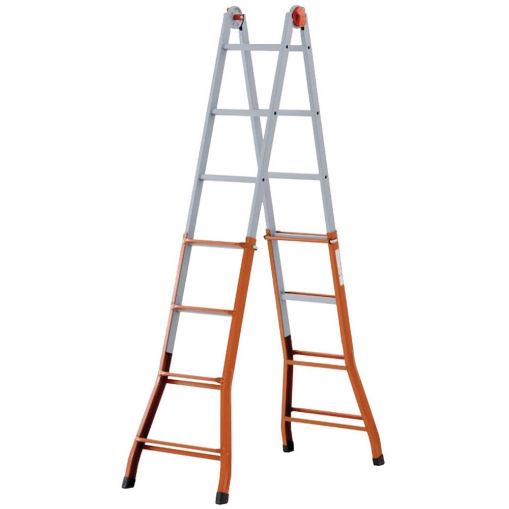 1pz scala telescopica acciaio 4+5 gradini h.428 cm cod:ferx.10267