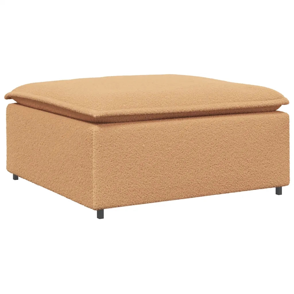 Modulo Poggiapiedi Divano Modulare Beige 100x100x48 cm 4104506