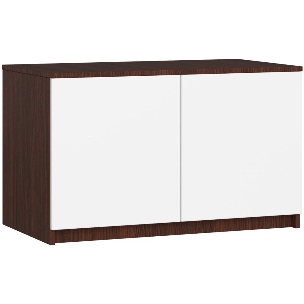 Sopralzo per armadio AKORD S90 Wengé 90 cm 2 ante inserto frontale Bianco 90x51x55 cm