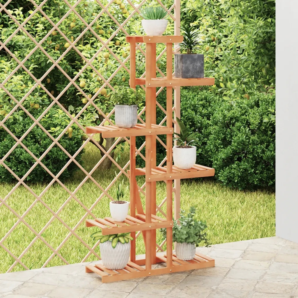 Portafiori-Supporto per Piante-Rastrelliera per Fiori 75x25x140,5 cm in Legno Massello di Abete 416798