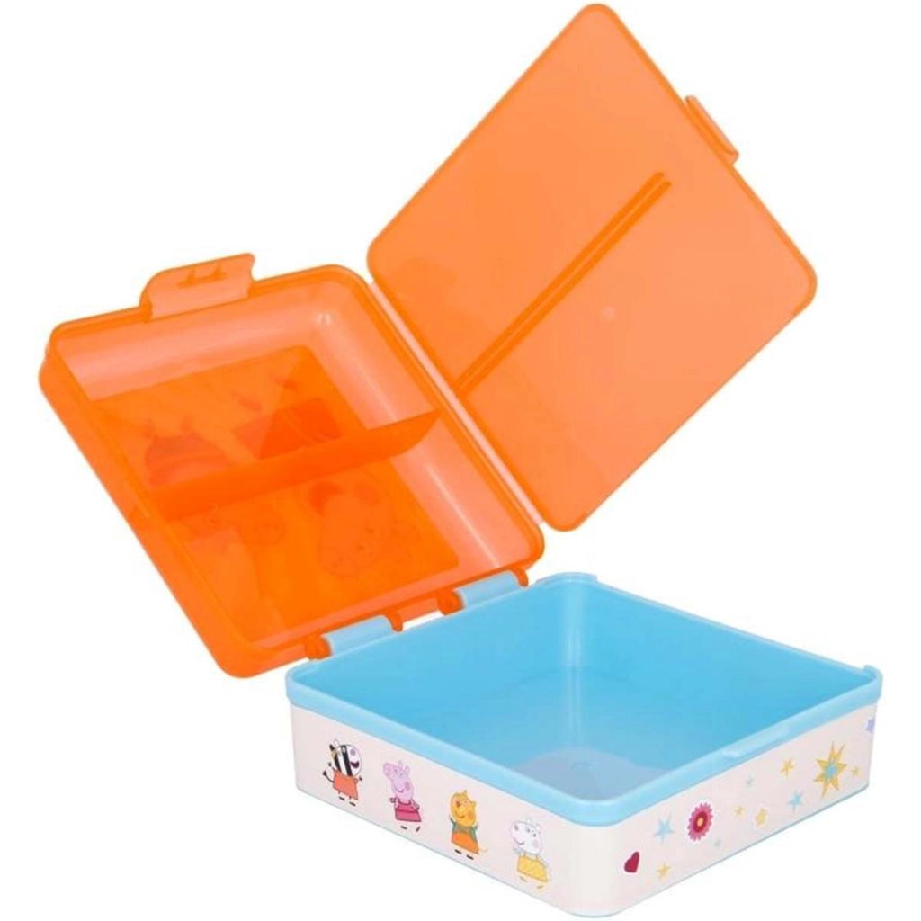 Contenitore per il pranzo per bambini a forma quadrata in plastica senza BPA, resistente Arancione Peppa Pig