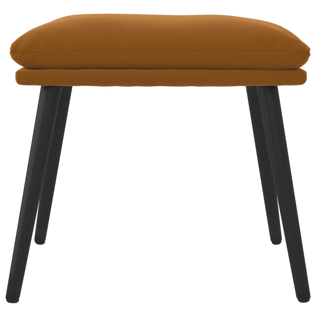 vidaXL Poggiapiedi Marrone 45x29,5x35 cm in Velluto