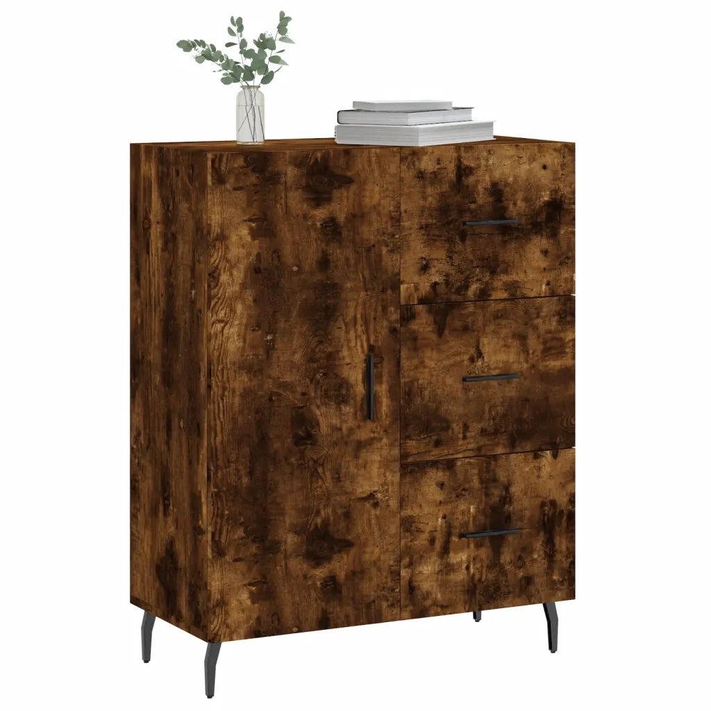 Credenza | Madia | Buffet da pranzo | Armadio da pranzo Rovere Fumo 69,5x34x90 cm in Legno Multistrato