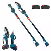 KIT POTATURA MINI MOTOSEGA 6" FORBICE CESOIA A BATTERIA 48V CON ASTA TELESCOPICA