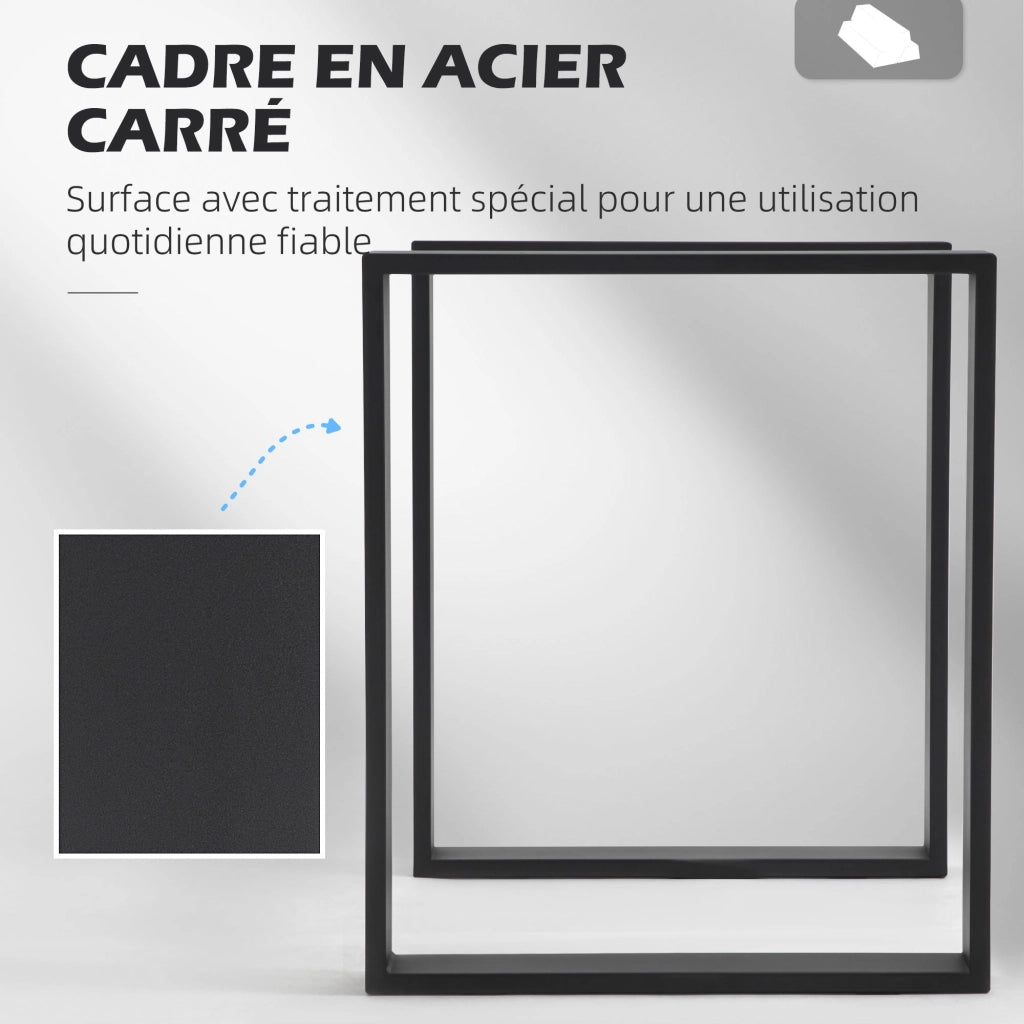 Gambe Tavolo in Acciaio Nero ¨C zephmum ¨C 72 cm