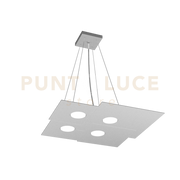 PLATE SOSPENSIONE 4+2 LUCI ATTACCO GX53 GRIGIO BIEMISSIONE